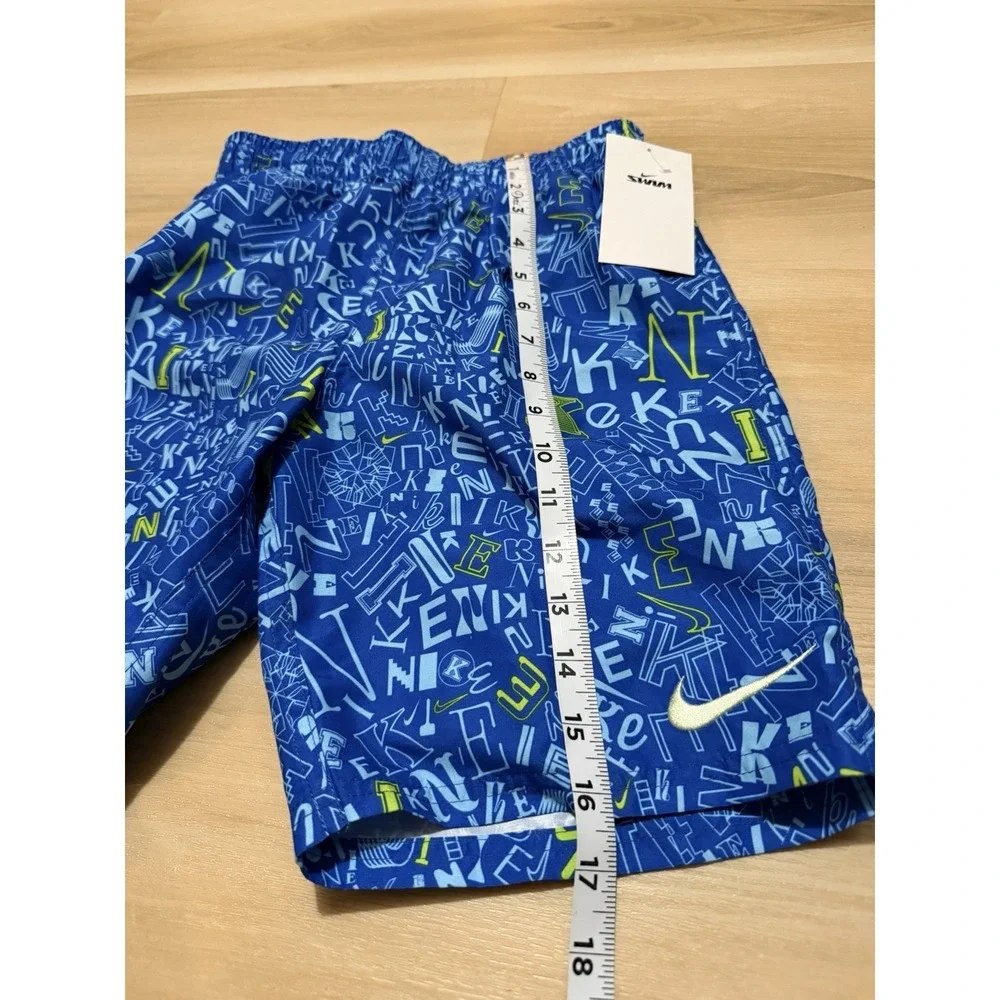 Nike Swim Shorts Trunks Mesh Lining & Pockets Blue Boys Size Large